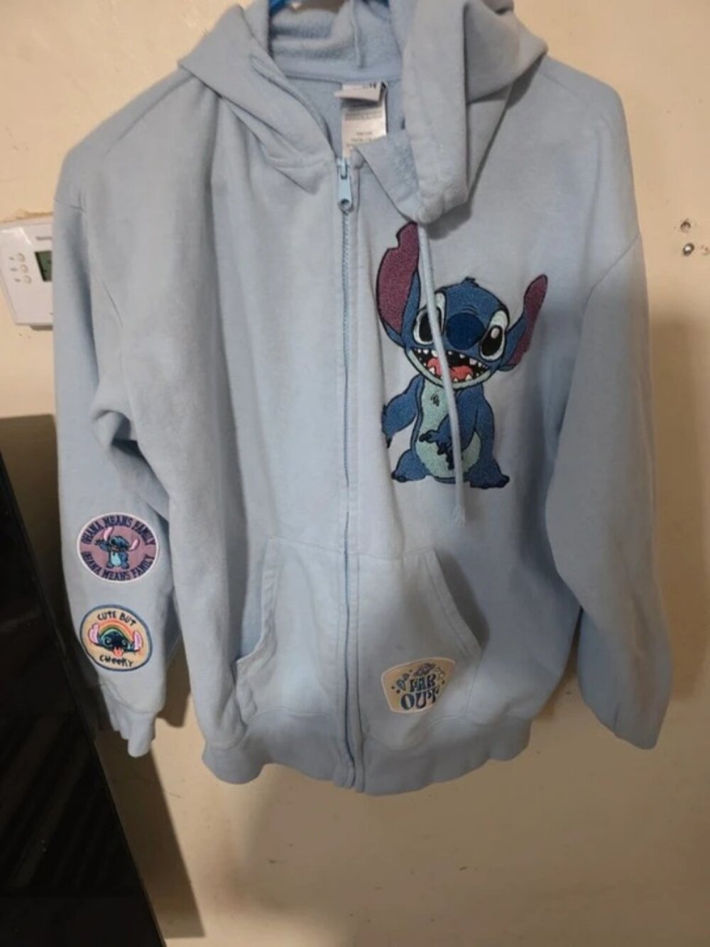 Disney Stitch Hoodie Sweatshirt, Women's Size L
